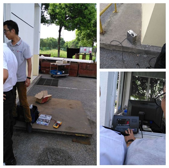 吳中區(qū)地磅維修現(xiàn)場1