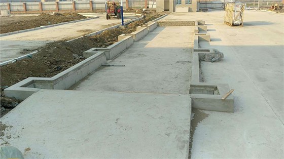 電子汽車衡基礎(chǔ)澆筑完成