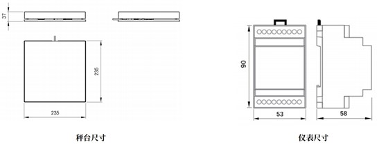 特氣柜內(nèi)置電子臺秤 鋼瓶電子稱重系統(tǒng)尺寸