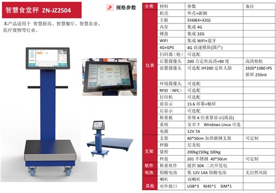 智慧電子秤 帶攝像頭 食堂收貨分揀