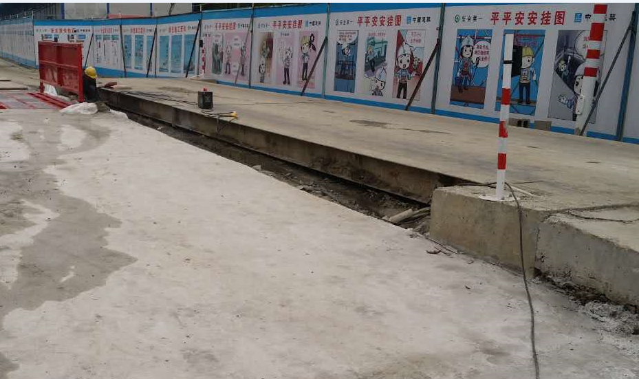 60T 15米汽車地磅(電子汽車衡)中國(guó)建筑安裝現(xiàn)場(chǎng)-蘇州金鉆