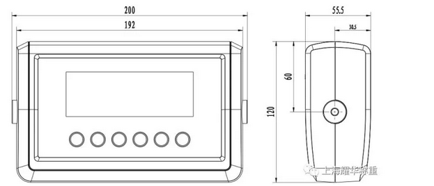 物流專用電子秤儀表XK3190-A11E（帶藍(lán)牙）尺寸